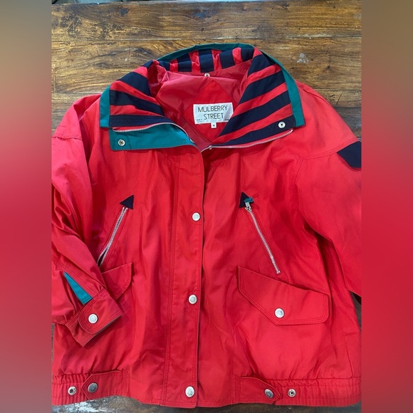 Mulberry Street Unisex Jacket Waterproof Red Zippered Size m - Picture 1 of 3